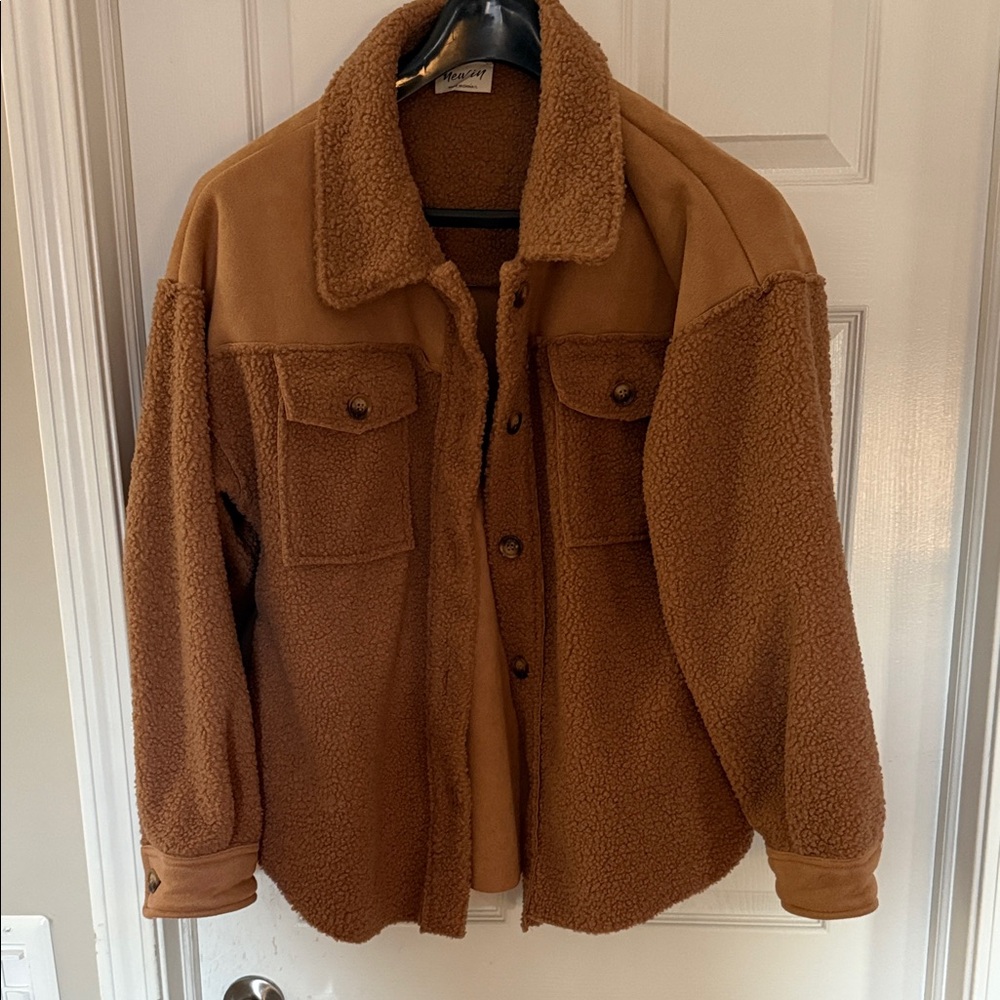 Goodfellow & Co Tan Sherpa Shirt Jacket